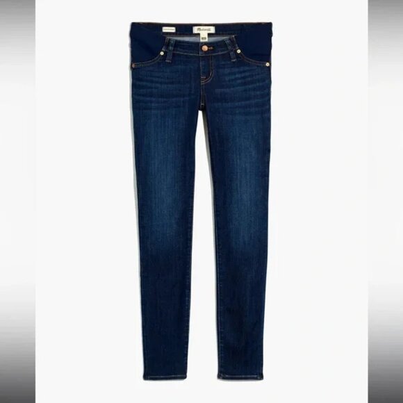 Madewell Maternity Side-Panel Skinny Jeans in Woodland Wash TENCEL Size 27 NWT - Picture 2 of 8